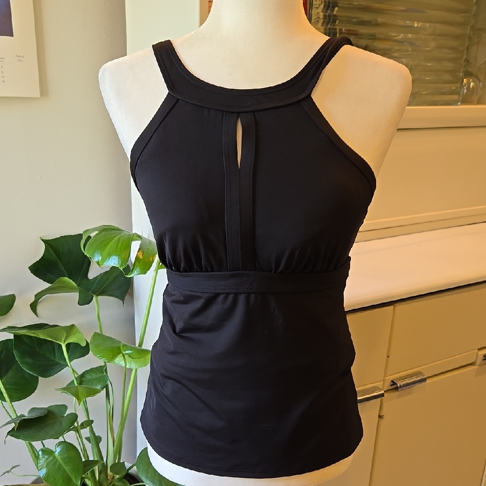 EUC Lands' End Black Tankini Top Size 4DD